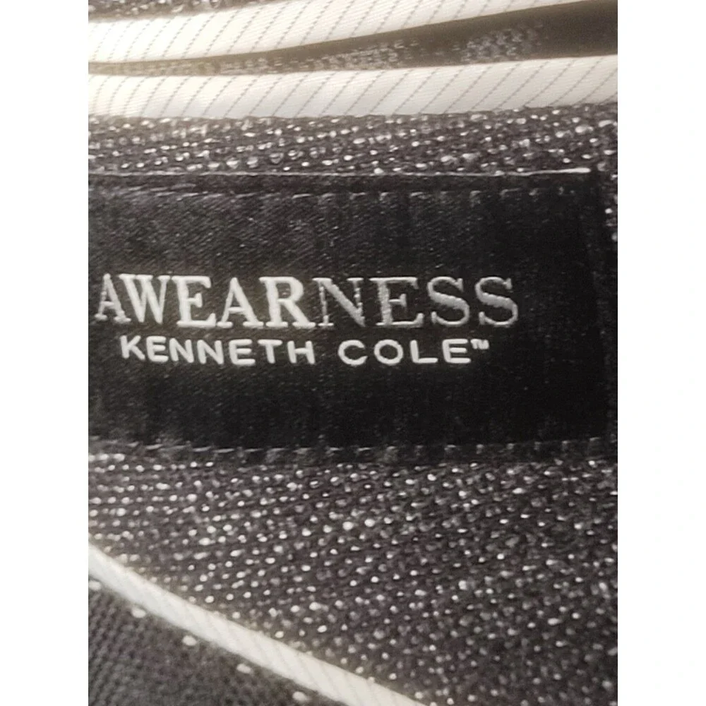 Kenneth Cole AWEARNESS Sportscoat 48L Black Speckled Stretch Wool Blend Blazer